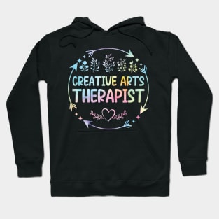 Creative Arts Therapist cute floral watercolor Hoodie